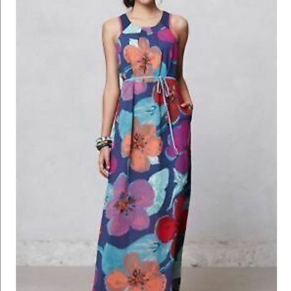 Anthropologie Maeve Floral Pakpao Maxi Dress